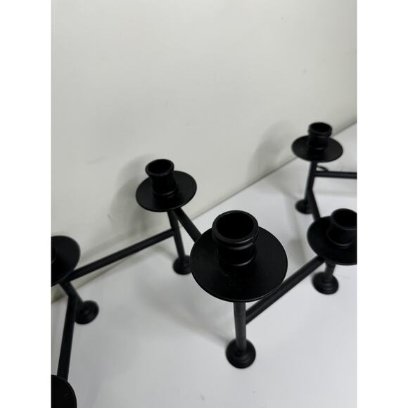 Vintage Articulating Metal 7 Candle Holder, Table Centerpiece Candelabra - Picture 3 of 8